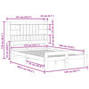 vidaXL Krevet s regalom za knjige bez madraca 135x190 cm od borovine