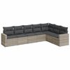 vidaXL 7-dijelni set vrtnih sofa svjetlosivi od poliratana