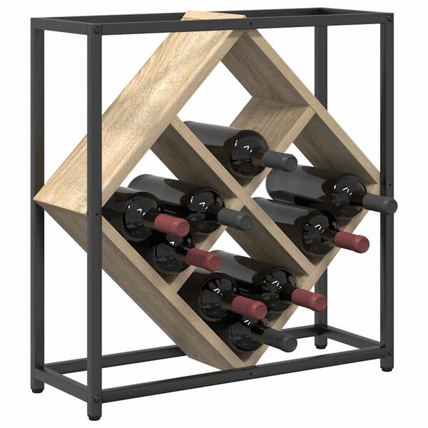 vidaXL Stalak za vino Sonoma hrast 51 x 18 x 52,5 cm Konstruirano drvo