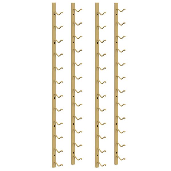 vidaXL Zidni stalak za vino za 12 boca 2 kom zlatni željezni