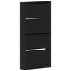 vidaXL Ormar za cipele 80 x 21 x 163,5 cm Konstruirano drvo Crni hrast