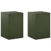 vidaXL Stalak za biljke 2 pcs Maslinastozelena 40 x 40 x 60 cm Čelik