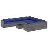 vidaXL 11-dijelni set vrtnih sofa od poliratana s jastucima sivi