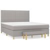 vidaXL Krevet box spring s madracem svjetlosiva 160x200 cm tkanina
