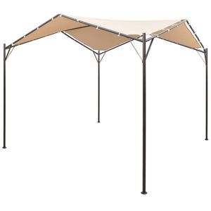 vidaXL Sjenica/paviljon/&scaron;ator/nadstre&scaron;nica 4 x 4 m čelični bež