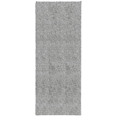 vidaXL Čupavi moderni tepih s visokim vlaknima sivi 140x200 cm