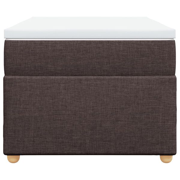 vidaXL Krevet s oprugama i madracem tamnosmeđi 100 x 200 cm od tkanine