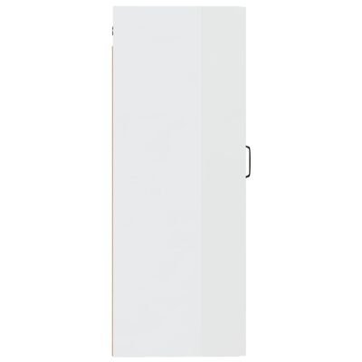 vidaXL Viseći ormarić sjajni bijeli 35 x 34 x 90 cm konstruirano drvo