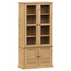 vidaXL Vitrina sa staklom VIGO 85 x 35 x 170 cm od masivne borovine