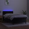 vidaXL Krevet box spring s madracem LED crni 80 x 200 cm bar&scaron;unasti