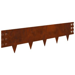 vidaXL Ograda oko Travnjaka 30 pcs 100 x 25 cm Čelik Rđa