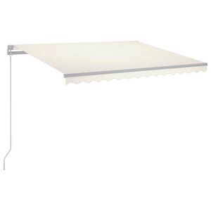 vidaXL Tenda na ručno uvlačenje s LED svjetlima 300 x 250 cm krem