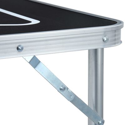 vidaXL Sklopivi stol za pivski pong 240 cm crni