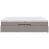 vidaXL Otomanski okvir kreveta s madracima smeđesivi 200x200cm tkanine