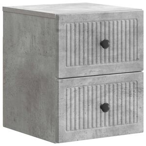 vidaXL Noćni ormarić za montažu na zid Betonska siva 33 x 34,5 x 40 cm