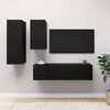 vidaXL 4-dijelni set TV ormarića crni od konstruiranog drva