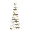 vidaXL Viseća božićna jelka s kuglicama 120 cm 50 LED lampica