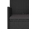 vidaXL 4-dijelna vrtna garnitura od poliratana s jastucima crna