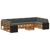 vidaXL Set vanjskih sofa 11 pcs Prirodna i antracit Poliester