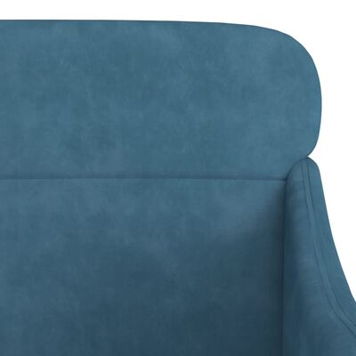 vidaXL Fotelja plava 63 x 76 x 80 cm baršunasta