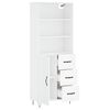 vidaXL Visoka komoda bijela 69,5x34x180 cm konstruirano drvo