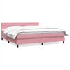 vidaXL Box Spring krevet s madracem ružičasti 180x220 cm samt