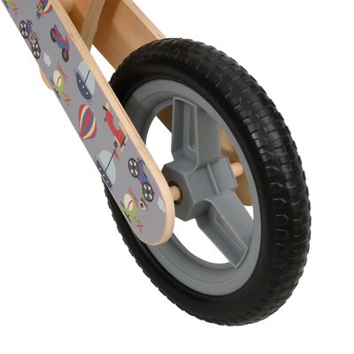 vidaXL Dječji bicikl za ravnotežu sivi s uzorkom
