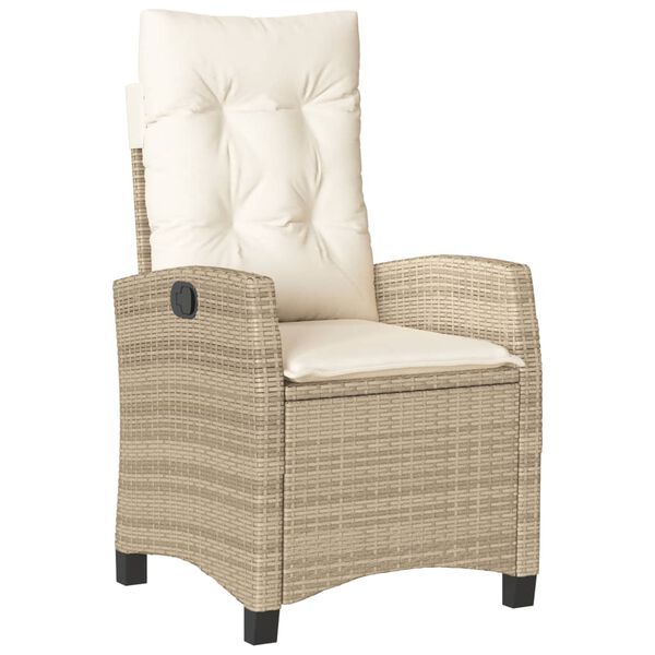 vidaXL 7-dijelni vrtni blagovaonski set od poliratana s jastucima bež