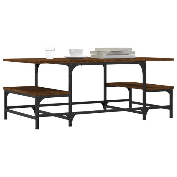 vidaXL Stolić za kavu boja smeđeg hrasta konstruirano drvo