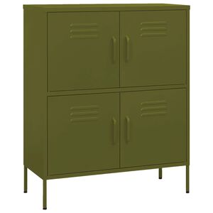 vidaXL Ormarić za pohranu maslinasto zeleni 80 x 35 x 101,5 cm čelični