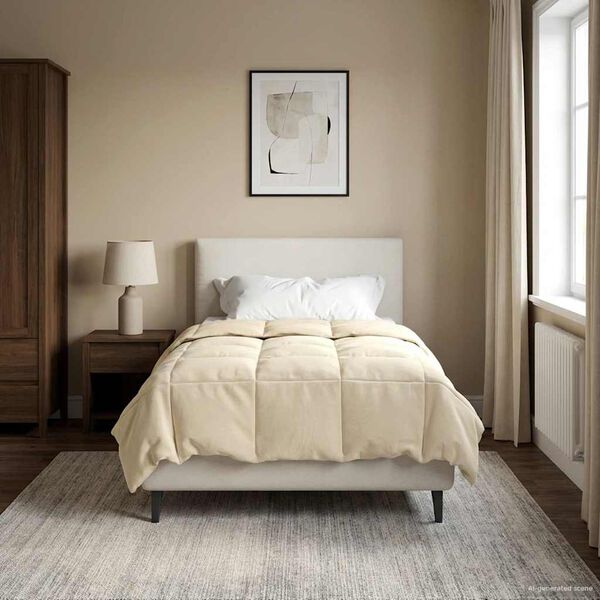 vidaXL Ljetni pokrivač &Scaron;onerisan Krema 155 x 220 cm Mikrovlakna