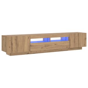 vidaXL TV ormarić LED boja hrasta 200x35x40 cm konstruirano drvo