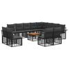vidaXL Set vanjskih sofa 13 kom. Crna i tamno siva Poliester