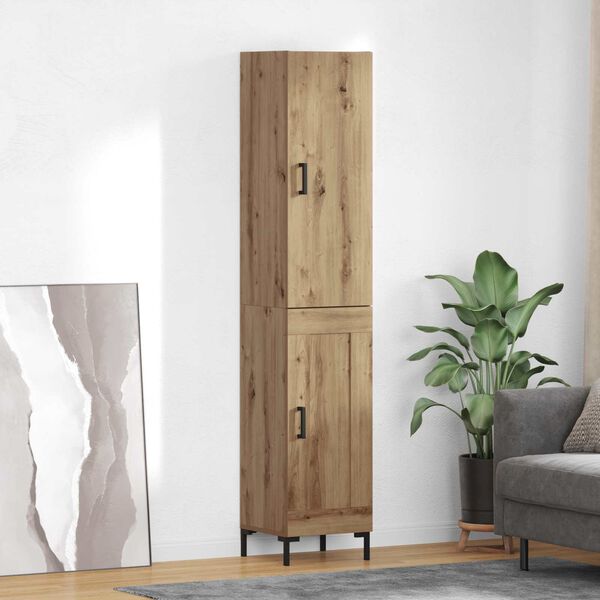 vidaXL Highboard Umjetnički hrast 69,5 x 34 x 180 cm Konstruirano drvo