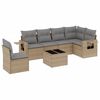 vidaXL 7-dijelni set vrtnih sofa od poliratana s jastucima bež