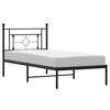 vidaXL Metalni okvir za krevet s uzglavljem crni 100x200 cm