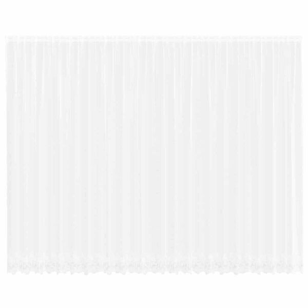 vidaXL Čipkasta zavjesa sa zavjesama Bijelo 280 x 600 cm Poliester