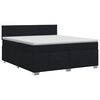 vidaXL Boxspring krevet s madracem Crna 180 x 200 cm Tkanina