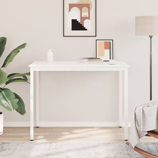 vidaXL Stol za bar Bijelo 110 x 55 x 105 cm Čvrsto borovo drvo