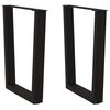 vidaXL Noge za blagovaonski stol V-oblika 2 kom Crne 70 x (72-73,3) cm Čelik