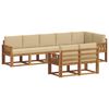 vidaXL Set vanjskih sofa s jastukom 8 pcs Prirodna i bež