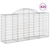 vidaXL Lučne gabionske ko&scaron;are 25kom 200x50x100/120cm pocinčano željezo