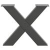 vidaXL Noge za klub stolić u obliku slova X, 2 kom, antracit, 60 x (42-43) cm, čelik