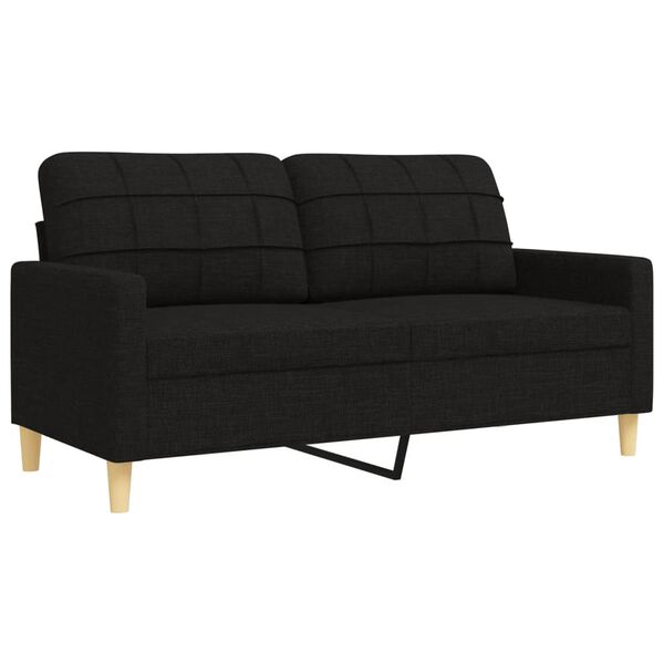 vidaXL 2-dijelni set sofa crni od tkanine