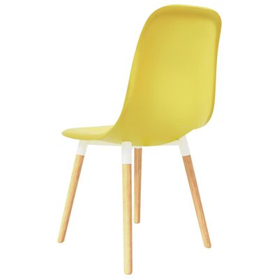 vidaXL Blagovaonske stolice 4 kom žute plastične