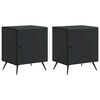 vidaXL Noćni ormar 2 pcs Crna 43 x 34,5 x 50 cm Konstruirano drvo