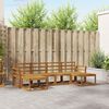 vidaXL Set vanjskih sofa 6 pcs Prirodna Konstruirano drvo
