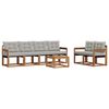 vidaXL Set vanjskih sofa 7 kom. Prirodna i svijetlo siva