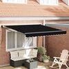 vidaXL Skrovita tenda Crna 350 x 250 cm Poliester i aluminij