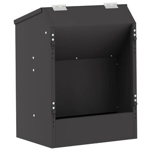 vidaXL Hranilica za zečeve Crna 33,5 x 25,5 x 45,5 cm 3 kg